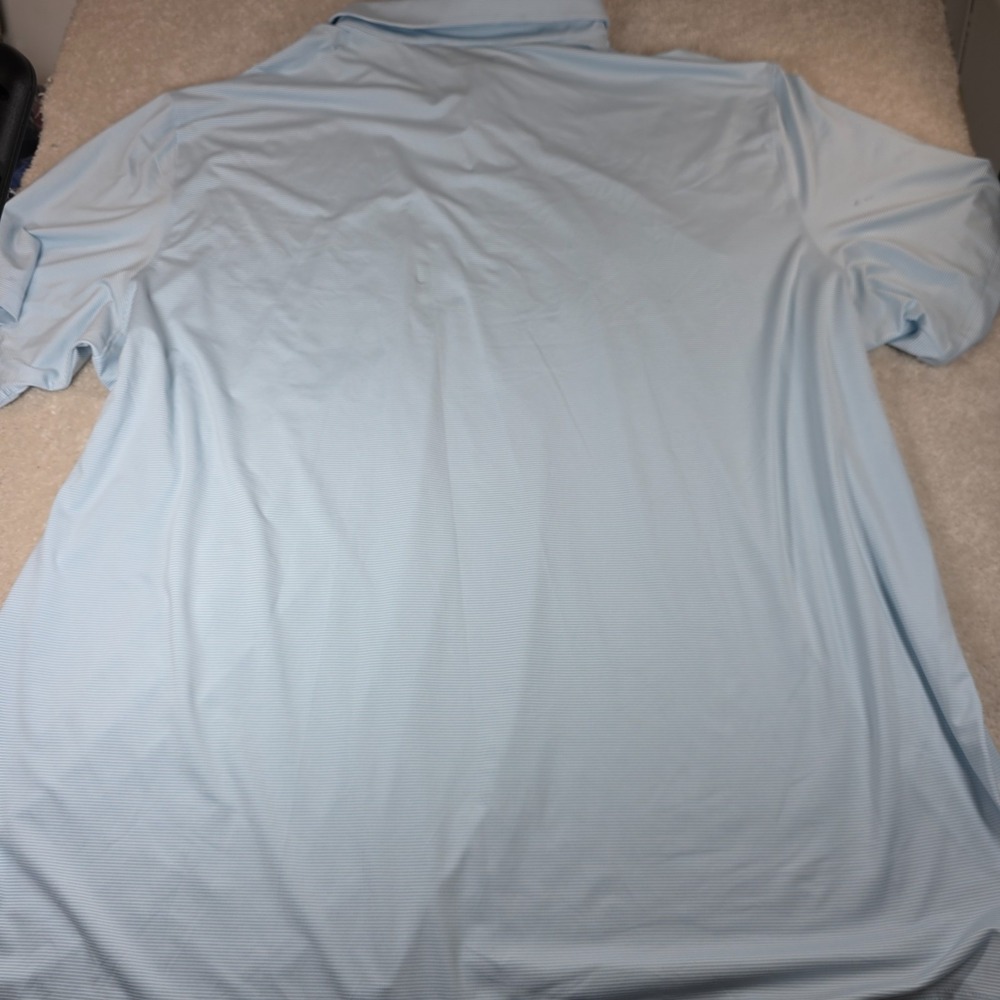 Walter Hagen Polo Shirt Mens 4XLT Blue White Striped Stretch Performance NWT - Picture 11 of 14
